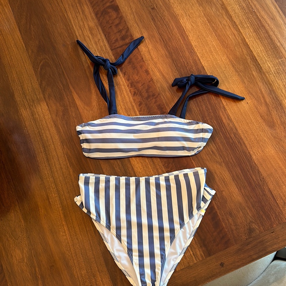 Summersalt SOLD-OUT Striped High-Rise Bikini